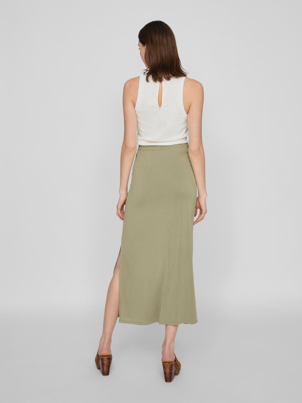 VILA Vimodala sage ankle skirt