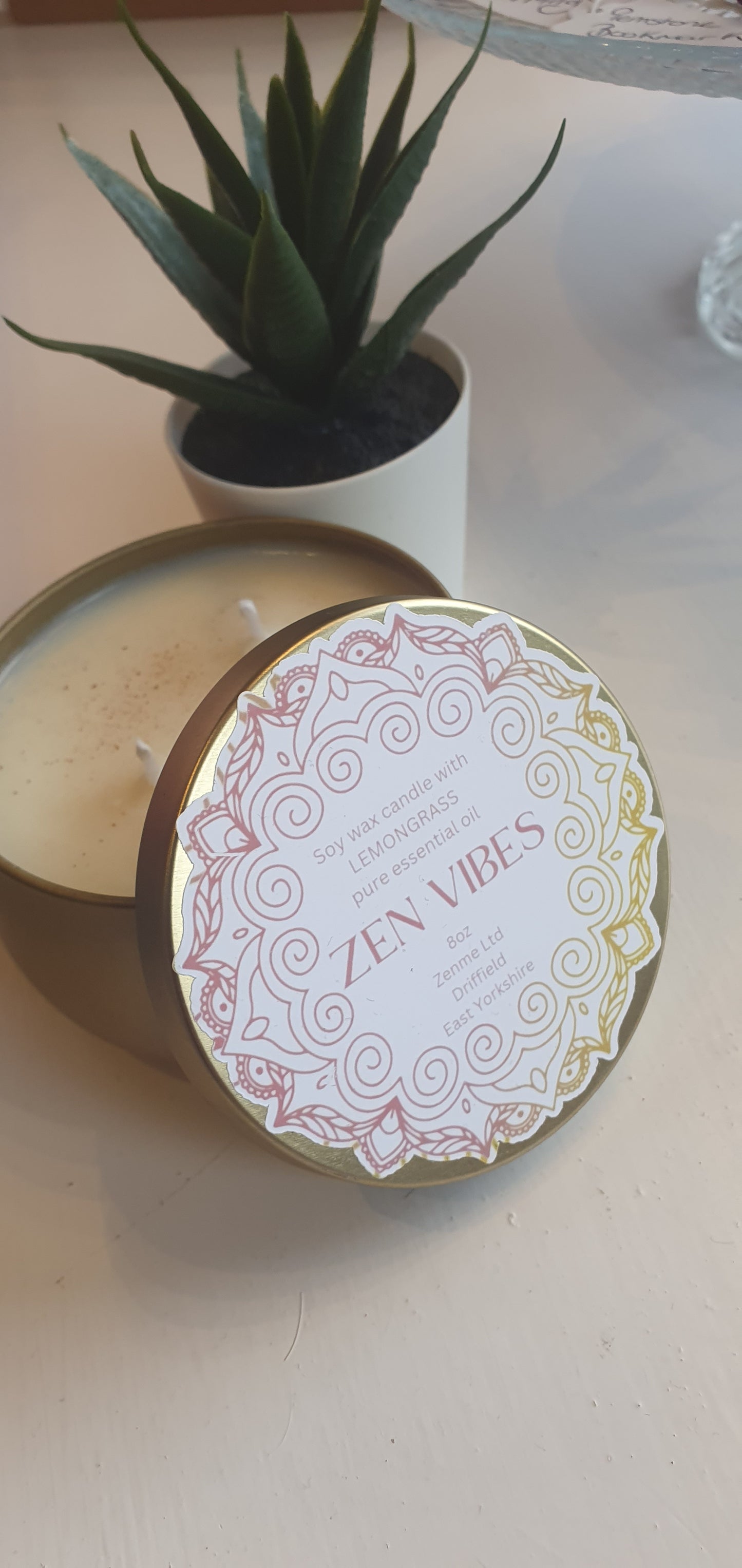 Zen vibes lemongrass candle