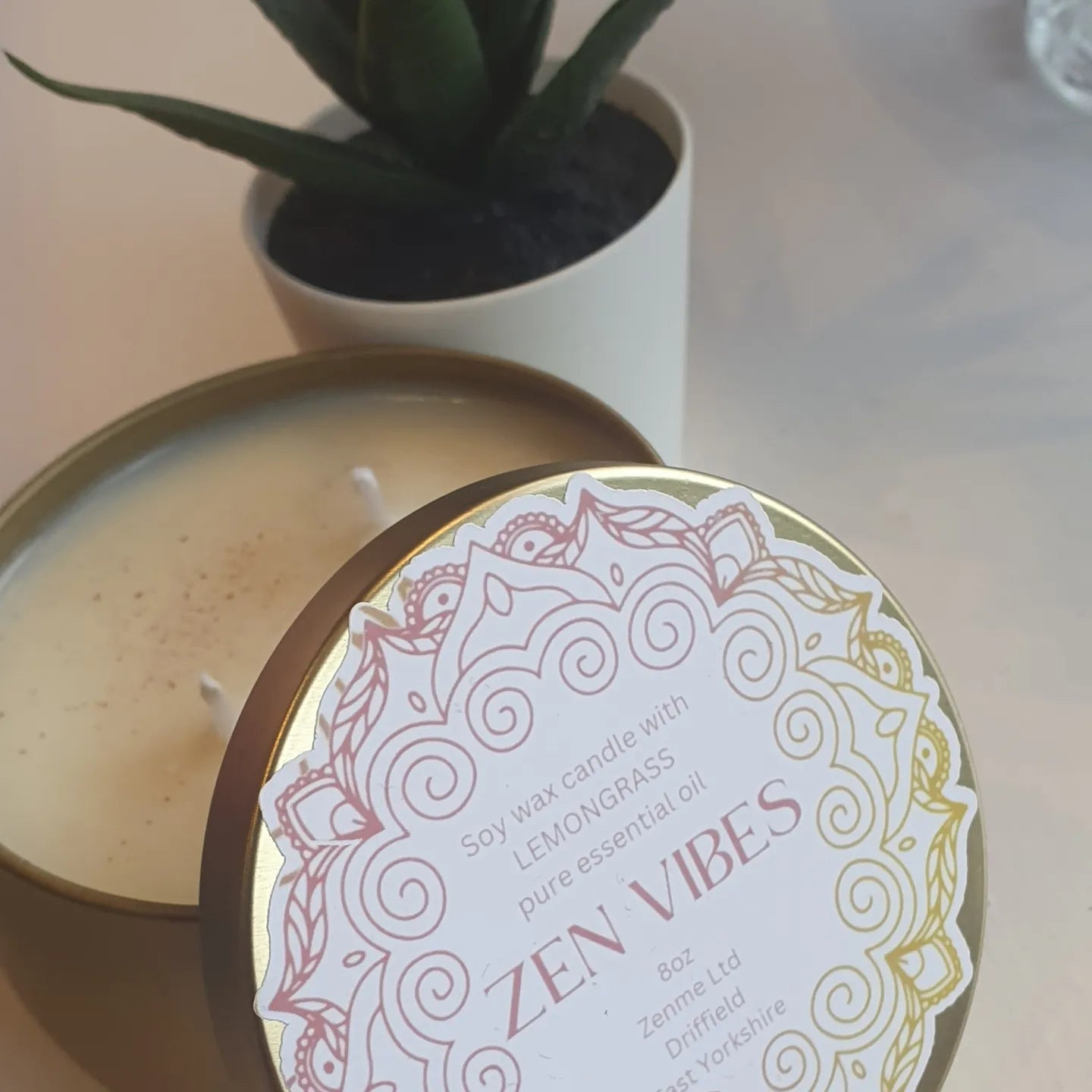 Zen vibes lemongrass candle