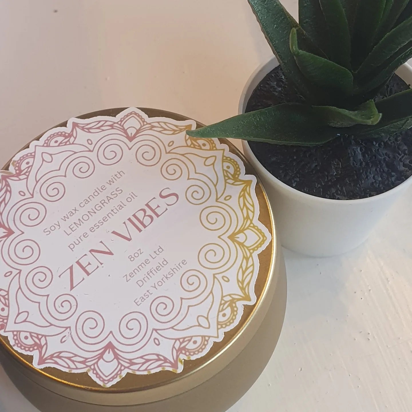 Zen vibes lemongrass candle