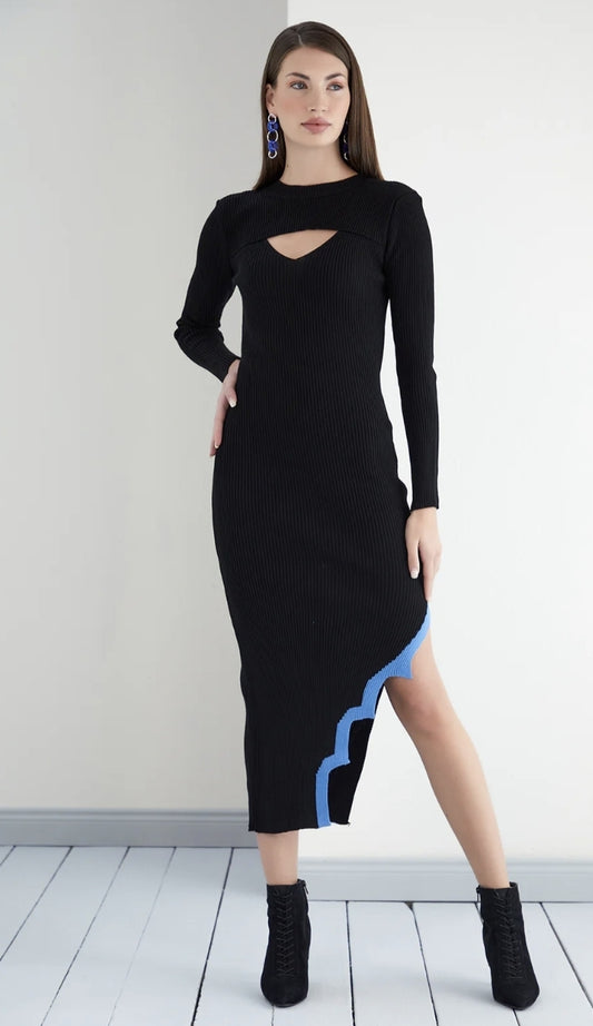 Inna Knit Side Split Dress