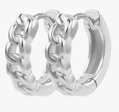 Twist Chain Small Hoops