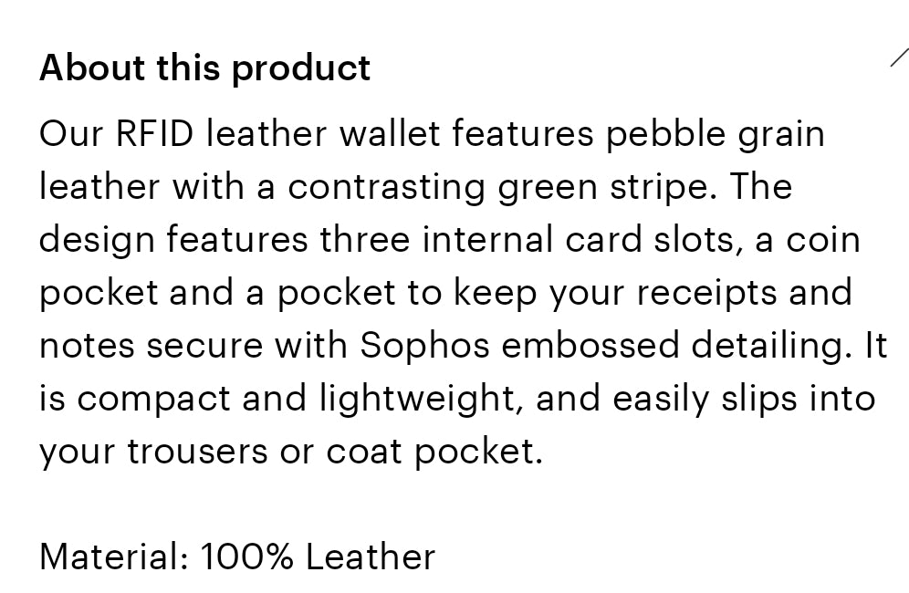 Pebble Grain Stripe Leather Wallet