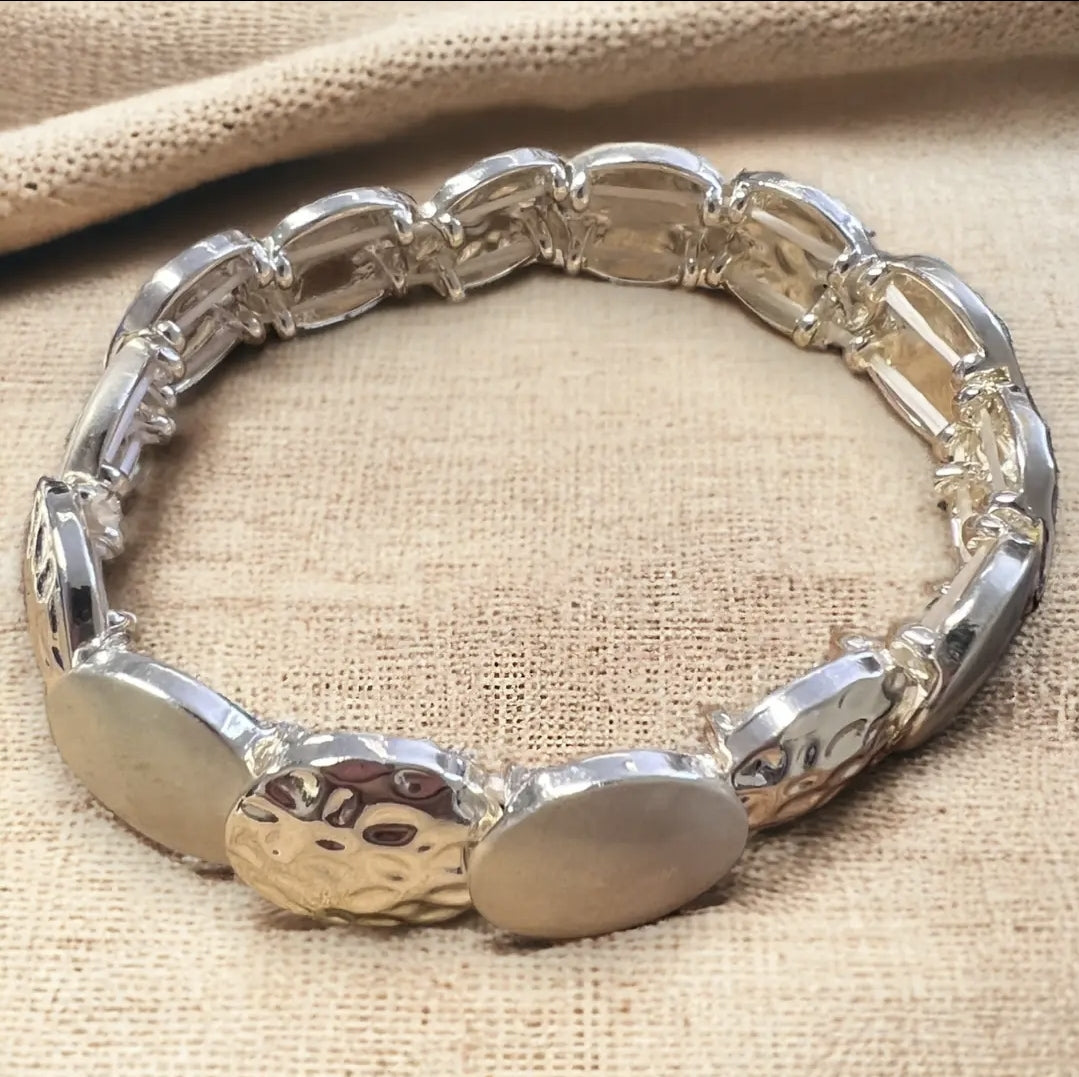 Silver Disc Bracelet