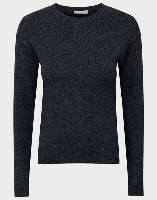 Alpaca blend navy crew neck number